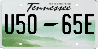 TN license plate U5065E