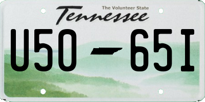 TN license plate U5065I