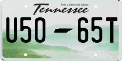 TN license plate U5065T