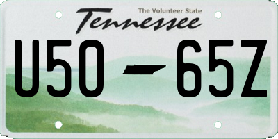TN license plate U5065Z