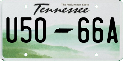 TN license plate U5066A