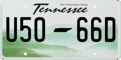 TN license plate U5066D