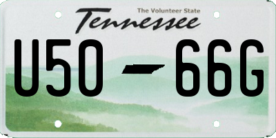 TN license plate U5066G