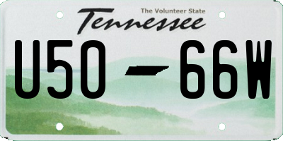 TN license plate U5066W