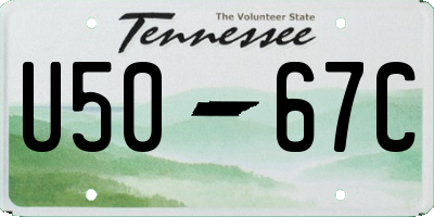 TN license plate U5067C