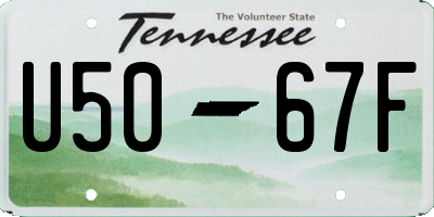 TN license plate U5067F