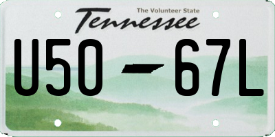TN license plate U5067L
