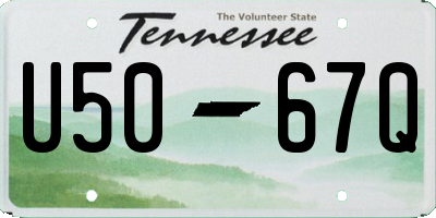 TN license plate U5067Q