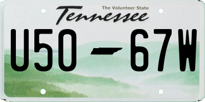 TN license plate U5067W