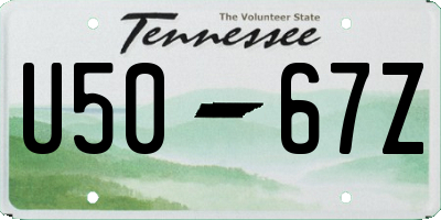 TN license plate U5067Z