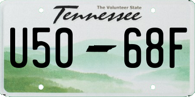 TN license plate U5068F