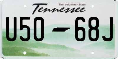 TN license plate U5068J