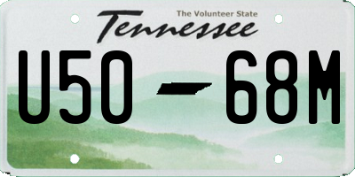 TN license plate U5068M