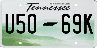 TN license plate U5069K