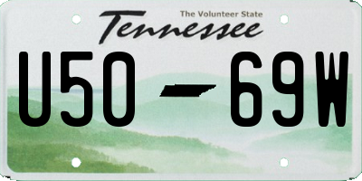 TN license plate U5069W