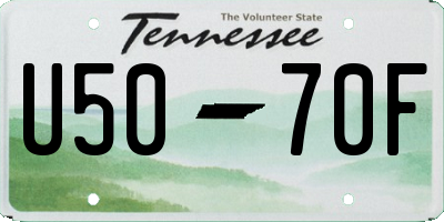 TN license plate U5070F