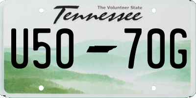 TN license plate U5070G