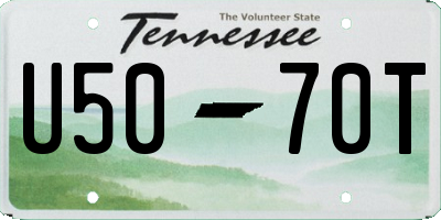 TN license plate U5070T