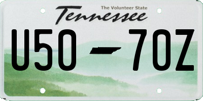 TN license plate U5070Z