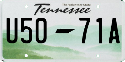TN license plate U5071A