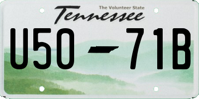 TN license plate U5071B
