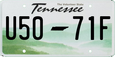 TN license plate U5071F