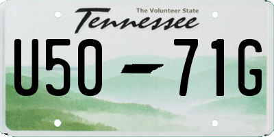 TN license plate U5071G