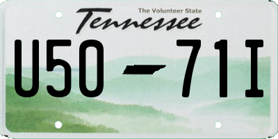 TN license plate U5071I