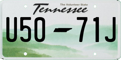 TN license plate U5071J