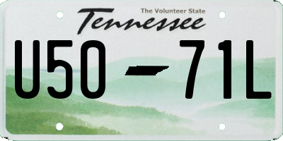 TN license plate U5071L