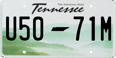 TN license plate U5071M