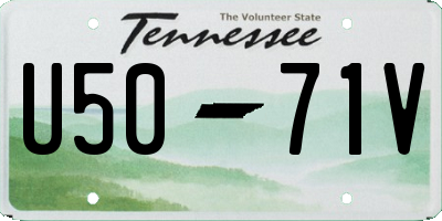 TN license plate U5071V