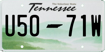 TN license plate U5071W