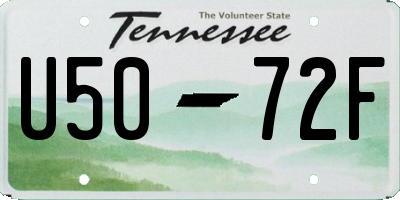 TN license plate U5072F