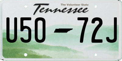 TN license plate U5072J