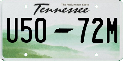 TN license plate U5072M