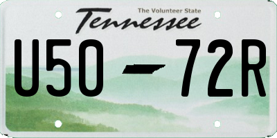 TN license plate U5072R