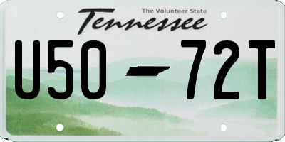 TN license plate U5072T