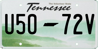 TN license plate U5072V