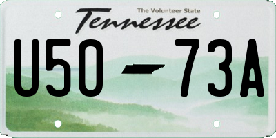 TN license plate U5073A