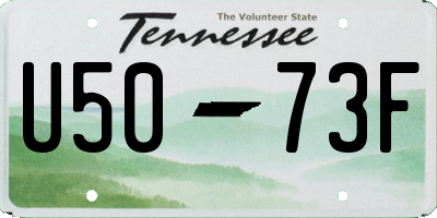 TN license plate U5073F
