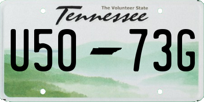 TN license plate U5073G