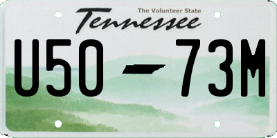 TN license plate U5073M