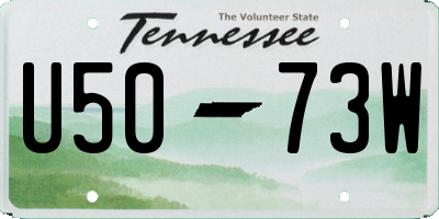 TN license plate U5073W