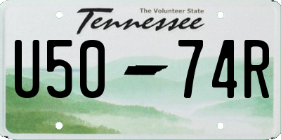 TN license plate U5074R