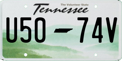 TN license plate U5074V