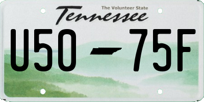 TN license plate U5075F