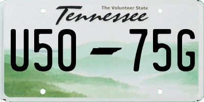 TN license plate U5075G