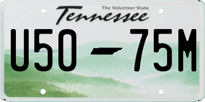 TN license plate U5075M