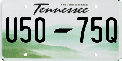 TN license plate U5075Q